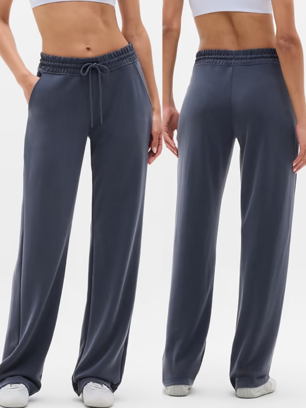 NWT Athleta Seasoft Mid Rise Straight Pant in Navy Blue size 2X